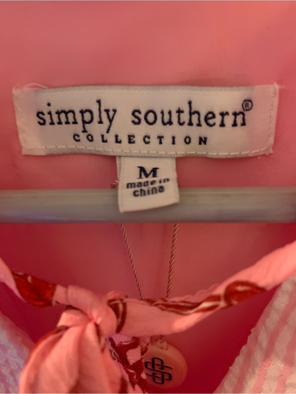 Simply Southern Pink Babydoll Dress Size Medium - Picture 3 of 4